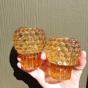 Amber Tealight Candle Holders